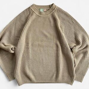 Vintage American Weekend Tan Acrylic Knit Pullover Sweater XL